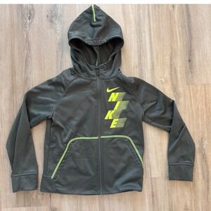 Nike Dri-FIT Full Zip Hoodie‎ Jacket Athletic Activewear Green Small